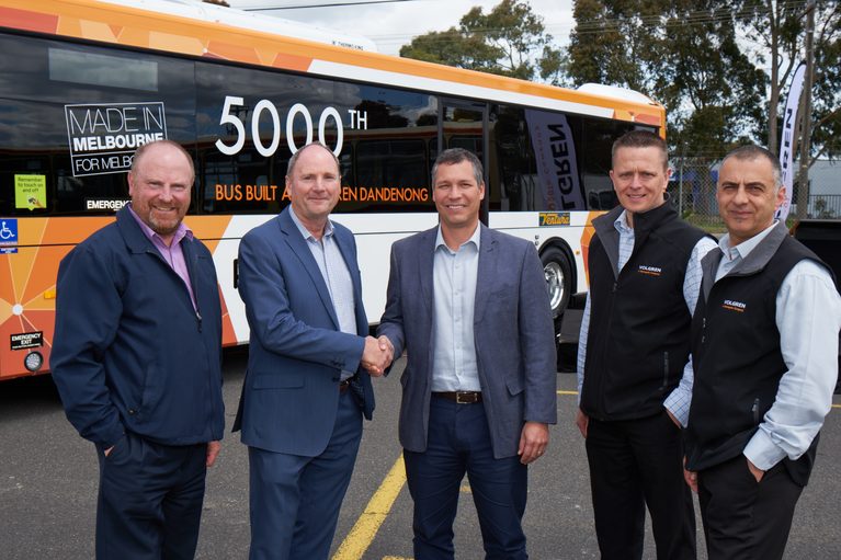 Volgren celebrates 5000th bus out of Dandenong